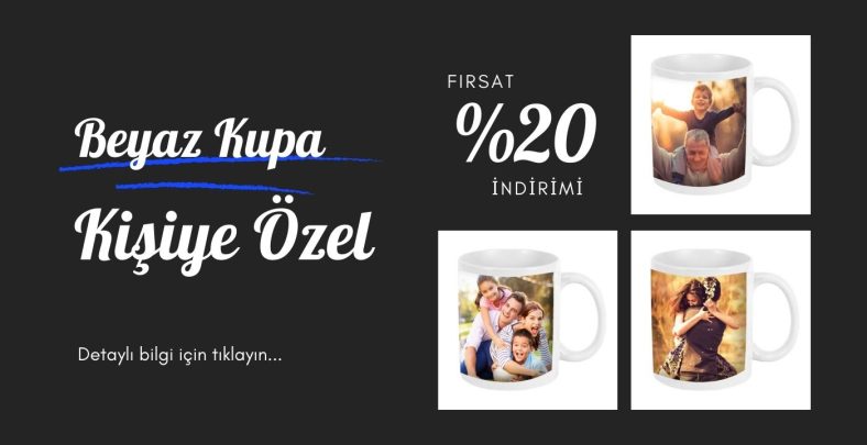 Fotoğraf Baskılı Beyaz Kupa